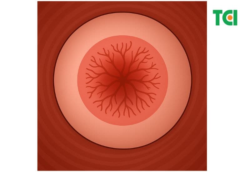 Lộ tuyến cổ tử cung là tình trạng các tế bào biểu mô tuyến nằm trong ống cổ tử cung phát triển và lan ra bên ngoài, khiến phần niêm mạc vốn ở bên trong bị “lộn” ra bề mặt cổ tử cung. (Ảnh minh họa)