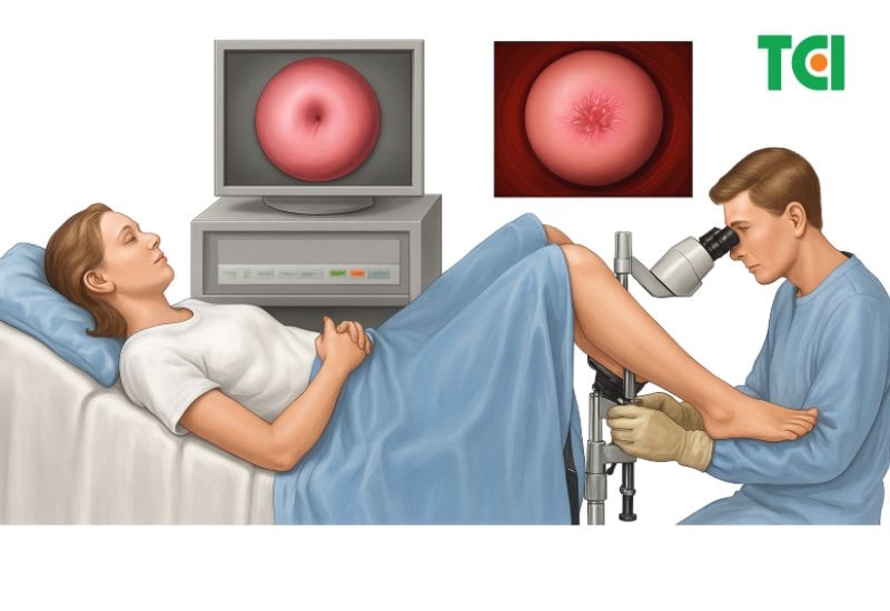 viêm lộ tuyến cổ tử cung 1cm