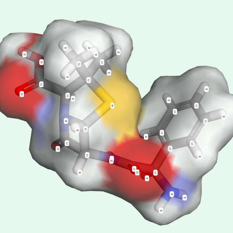 Ampicillin là một hoạt chất kháng sinh phổ rộng, thuộc nhóm beta-lactam, cụ thể là dẫn xuất của penicillin.