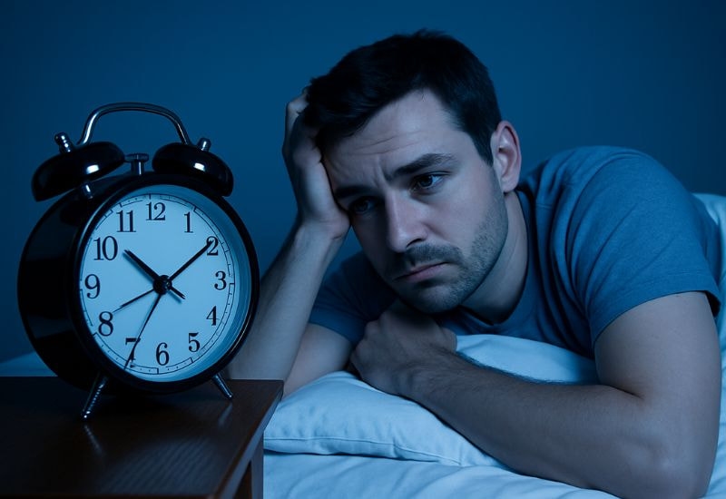 Những cơn đau dạ dày xuất hiện về đêm khiến người bệnh trằn trọc, mất ngủ và ngủ không sâu giấc.