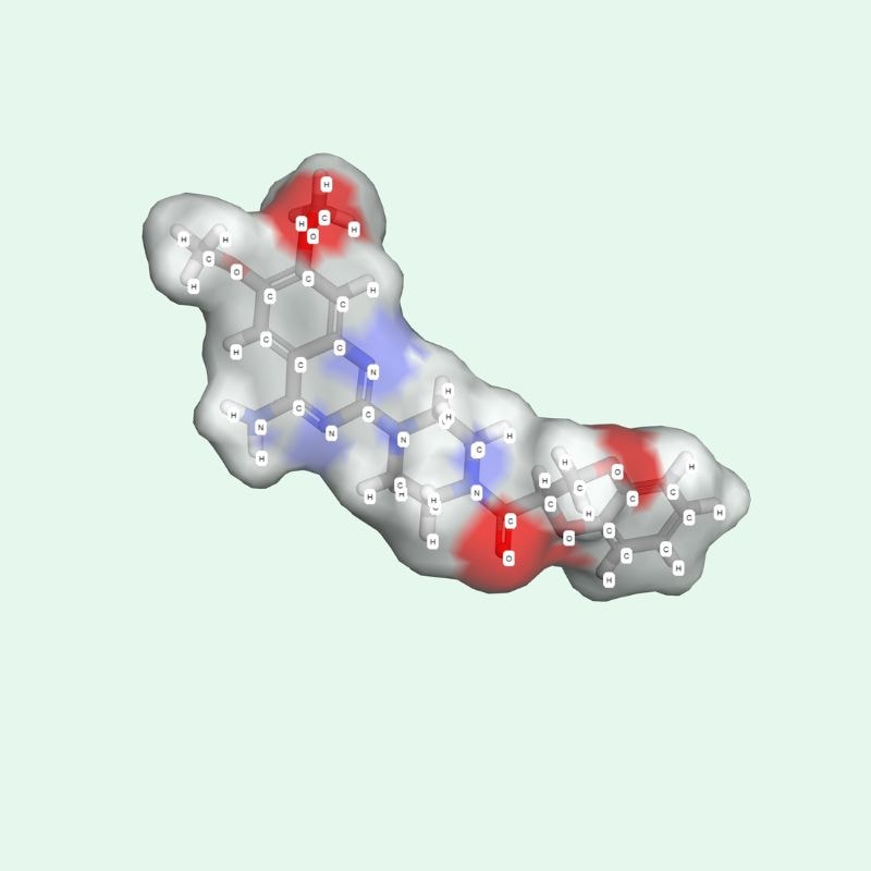 Doxazosin là một hợp chất thuộc nhóm ức chế chọn lọc thụ thể alpha-1 adrenergic.