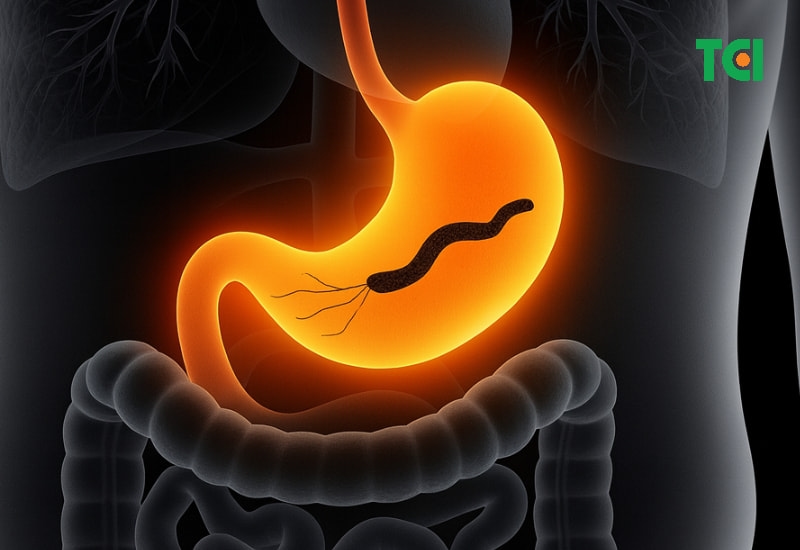 Vi khuẩn HP có tên đầy đủ là helicobacter pylori.