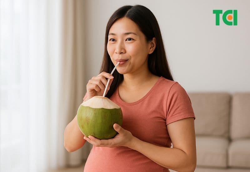 Dù nước dừa mang lại nhiều lợi ích, nhưng nếu dùng sai cách, mẹ có thể gặp một số tác dụng phụ không mong muốn.