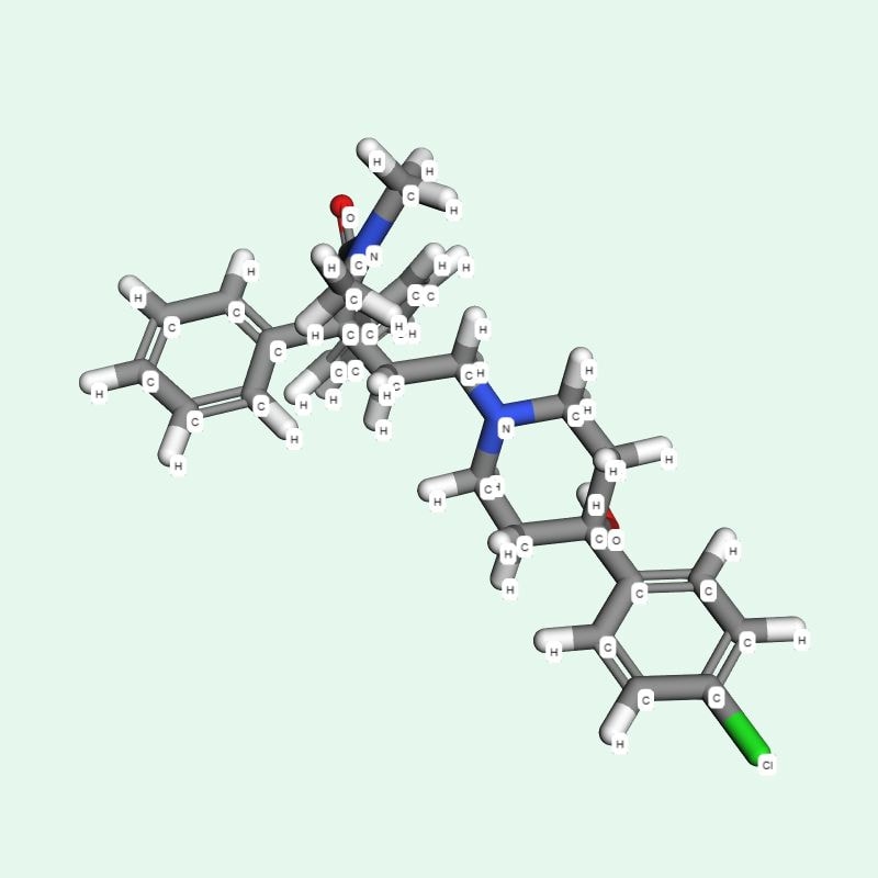 Hoạt chất này tồn tại dưới dạng loperamid hydroclorid