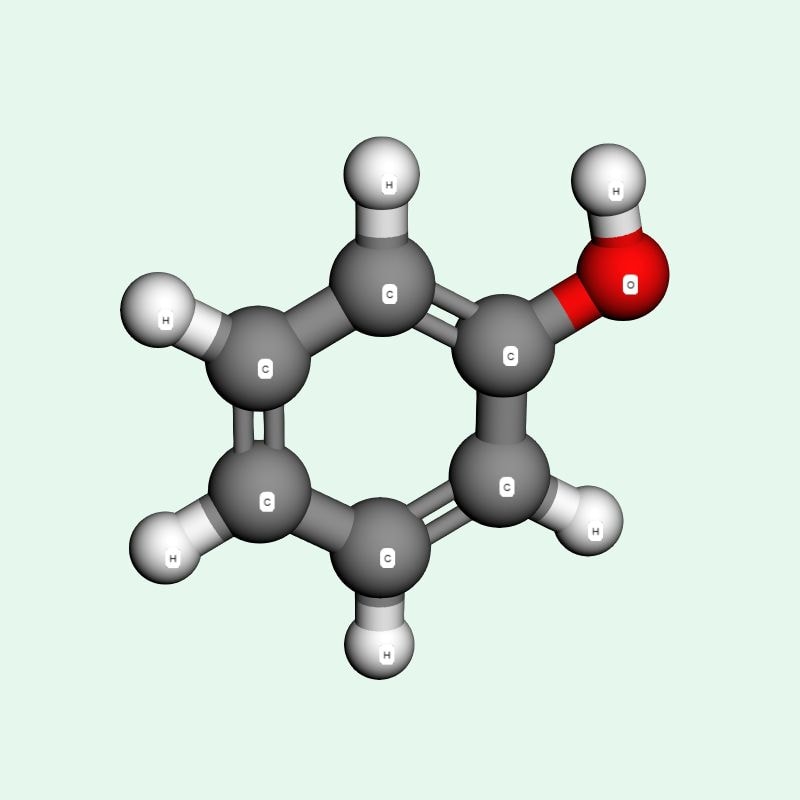 Phenol, còn được gọi là axit carbolic, là một hợp chất hữu cơ thơm có công thức hóa học C6H5OH.