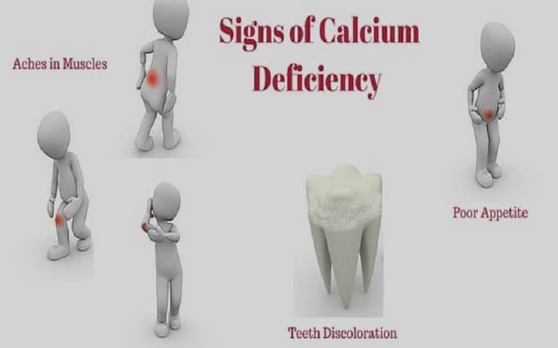 dấu hiệu thiếu canxi trong xương