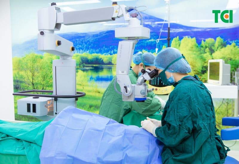 mắt mờ sau mổ phaco