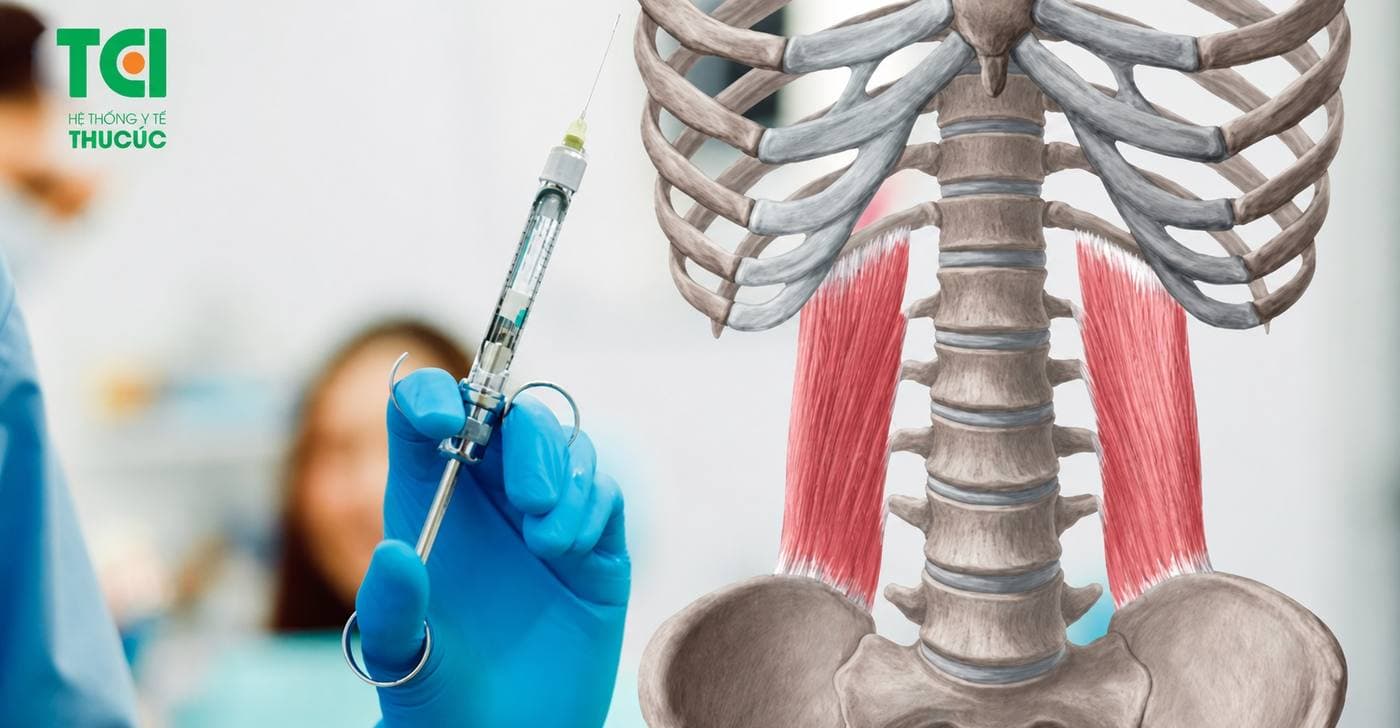 Bác sĩ sử dụng siêu âm để định vị chính xác vị trí tiêm thuốc tê.