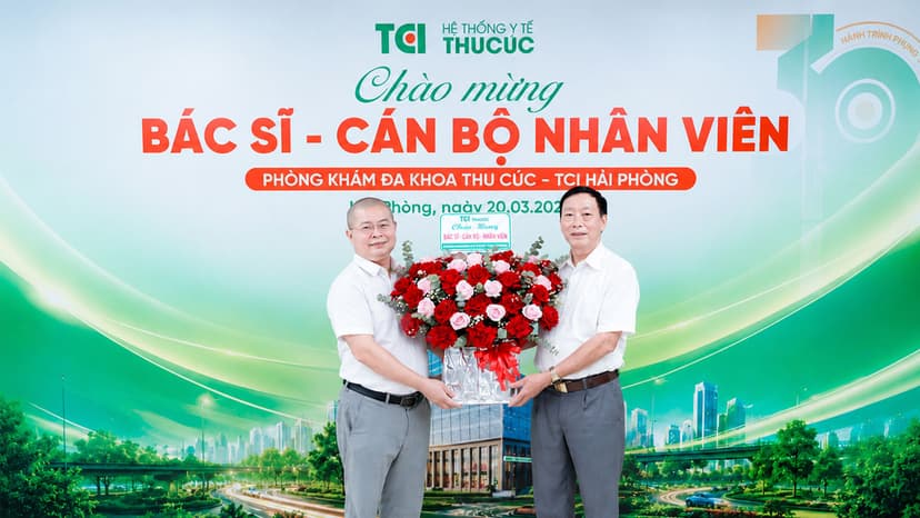 Lãnh đạo Hệ thống Y tế Thu Cúc gặp mặt lần đầu tiên, toàn bộ bác sĩ – cán bộ Y tế Phòng khám đa khoa Thu Cúc TCI Hải Phòng