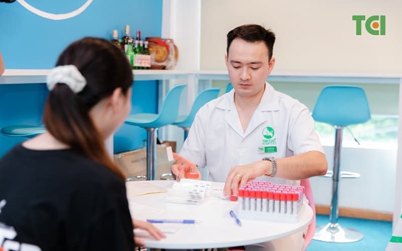 Quy trình lấy máu xét nghiệm tại TCI Hải Phòng được thực hiện theo từng bước