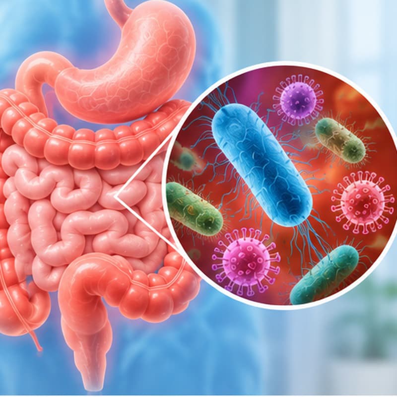 Vi khuẩn, virus đường ruột có thể gây viêm và làm rối loạn hoạt động tiêu hóa.