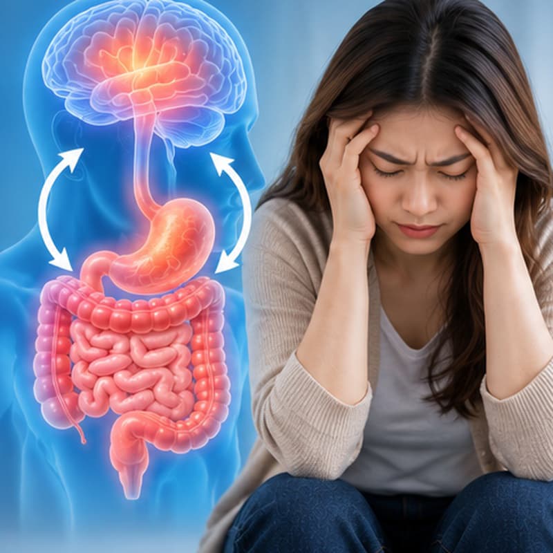 Căng thẳng có thể tác động đến trục não – ruột và làm thay đổi nhu động ruột.