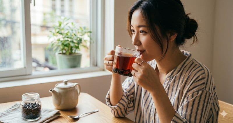 Mẹ bầu nên ưu tiên nước đậu đen rang không đường hoặc ít đường và sử dụng với lượng vừa phải.