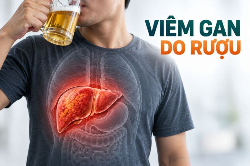 Viêm gan do rượu ở giai đoạn đầu thường biểu hiện khá mờ nhạt.