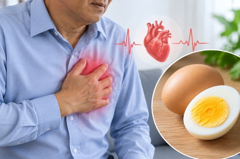 Người mắc bệnh tim thường lo ngại về hàm lượng cholesterol trong trứng.
