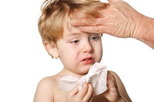 Trẻ nhỏ thường bị viêm đường hô hấp trên với các triệu chứng: sốt, ho, sổ mũi, quấy khóc