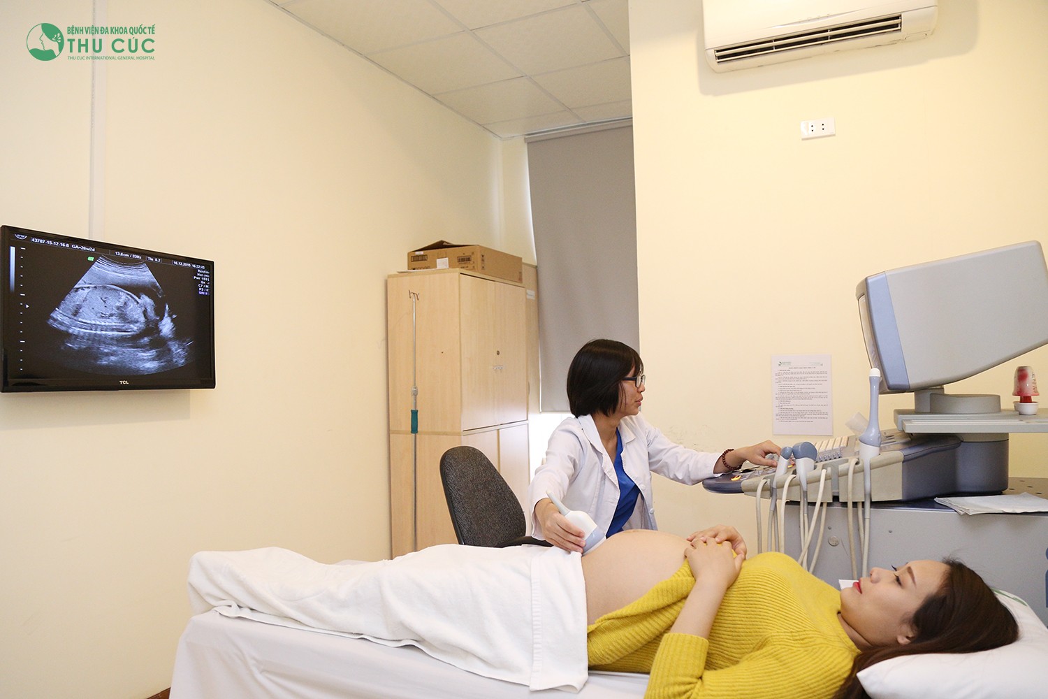 Siêu âm thai tại Bệnh viện Đa khoa Quốc tế Thu Cúc.