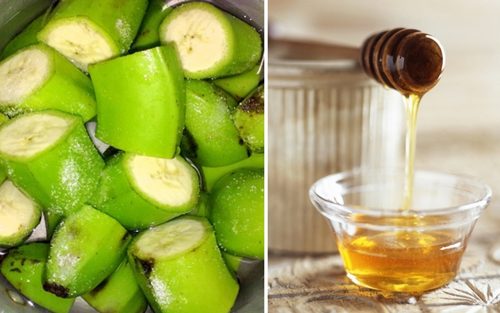 Mật ong và chuối hột xanh kết hợp chữa bệnh đau dạ dày rất hiệu quả