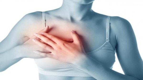 Đau tức, cảm giác nặng vùng ngực là một trong những biểu hiện u nang vú phổ biến