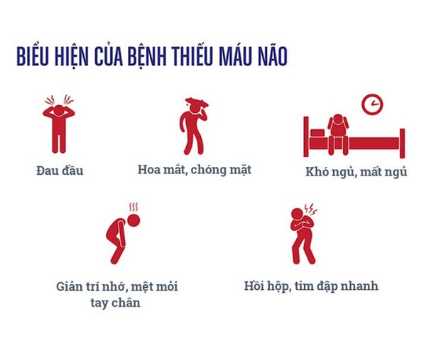 Các triệu chứng thiếu máu não 