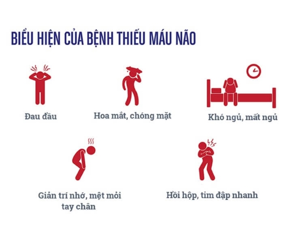 Các triệu chứng của bệnh thiếu máu lên não