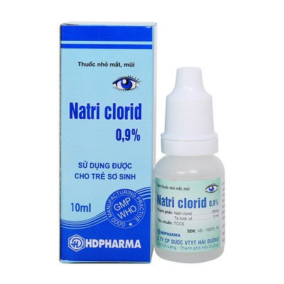 Nước muối sinh lý (natri clorid 0,9%)