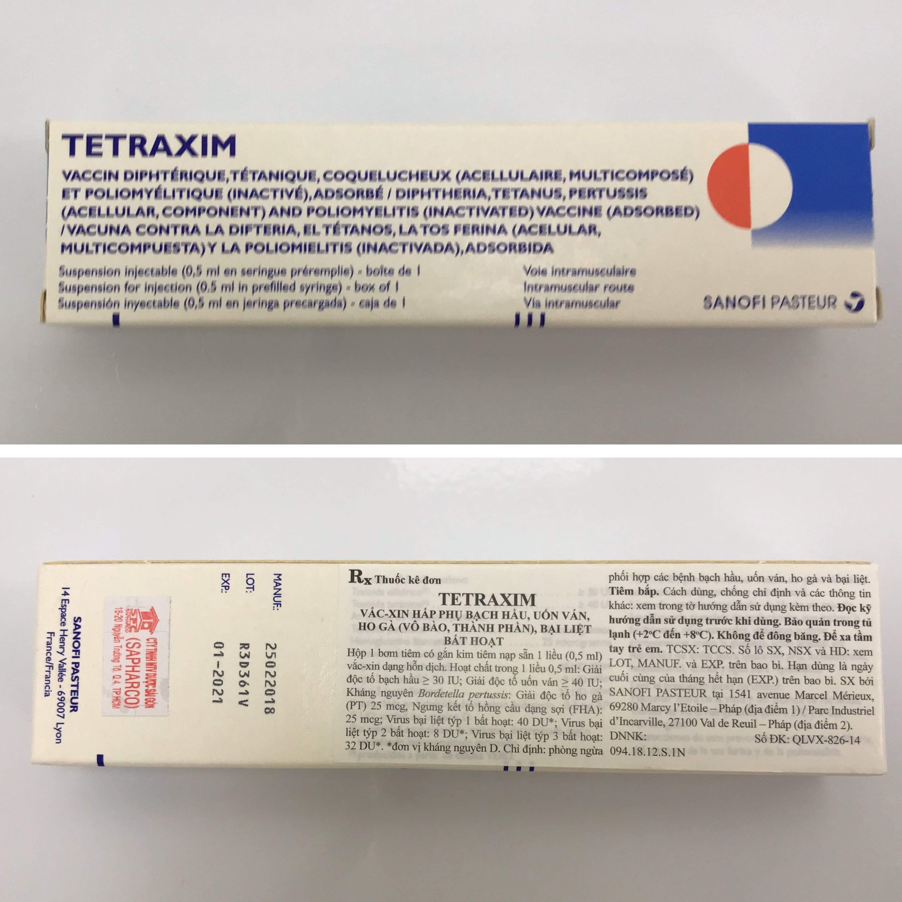 Vắc xin 4 trong 1 Tetraxim