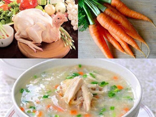 Trẻ cảm lạnh nên ăn cháo gà, giải cảm rất tốt