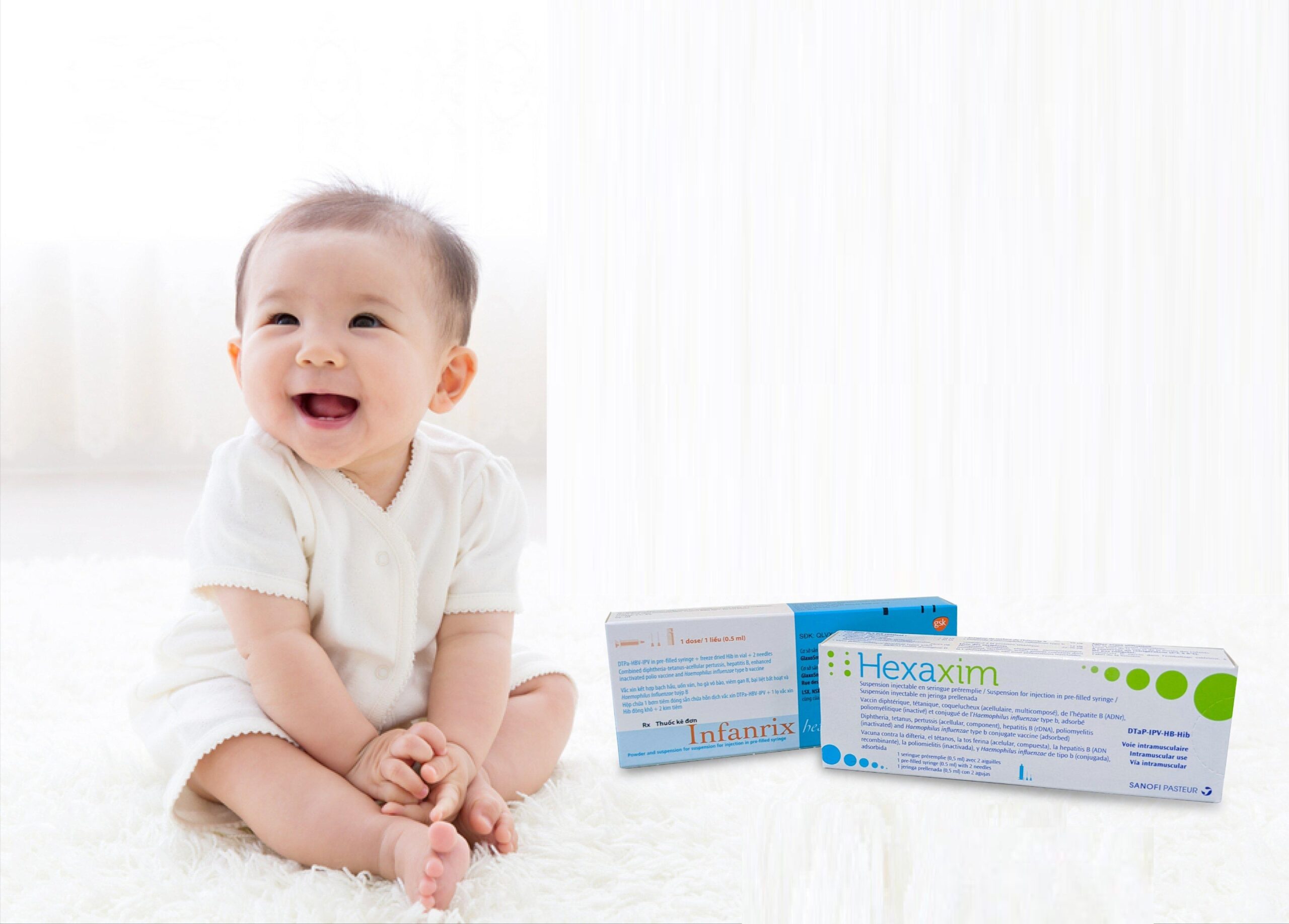 Trẻ 2 tháng tuổi chích ngừa 6 trong 1 giúp bảo vệ trẻ khỏi sáu căn bệnh truyền nhiễm nguy hiểm