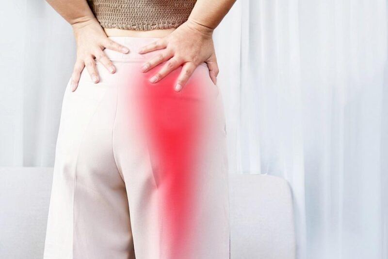 Ảnh hưởng của cơn đau thần kinh tọa xảy ra ở mông