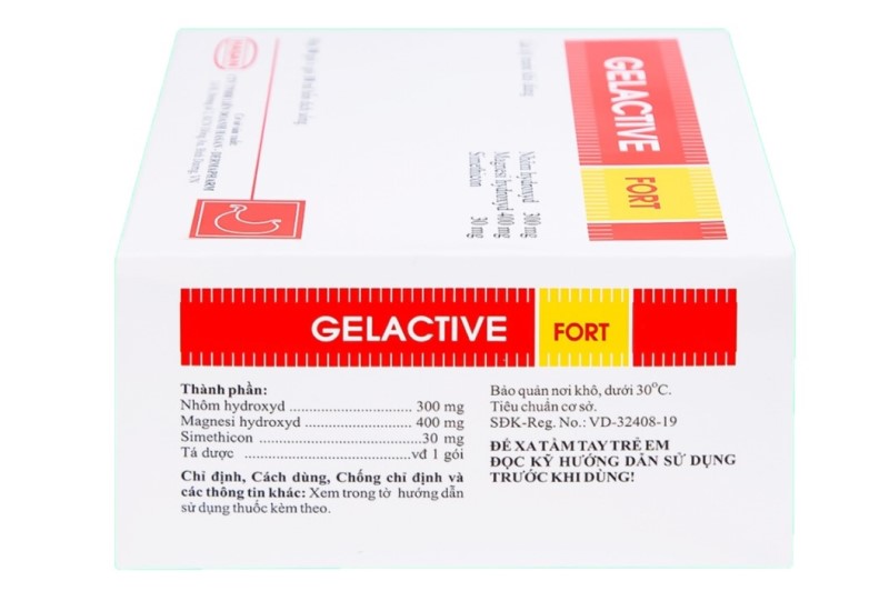 Thuốc Gelactive Fort làm giảm triệu chứng rối loạn tiêu hóa do tăng axit dạ dày