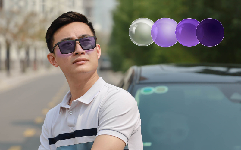 Tròng kính cận có màu bao tiền