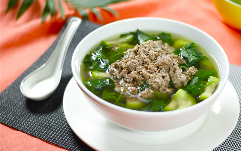 thực đơn cho bé 3 tuổi - canh cua