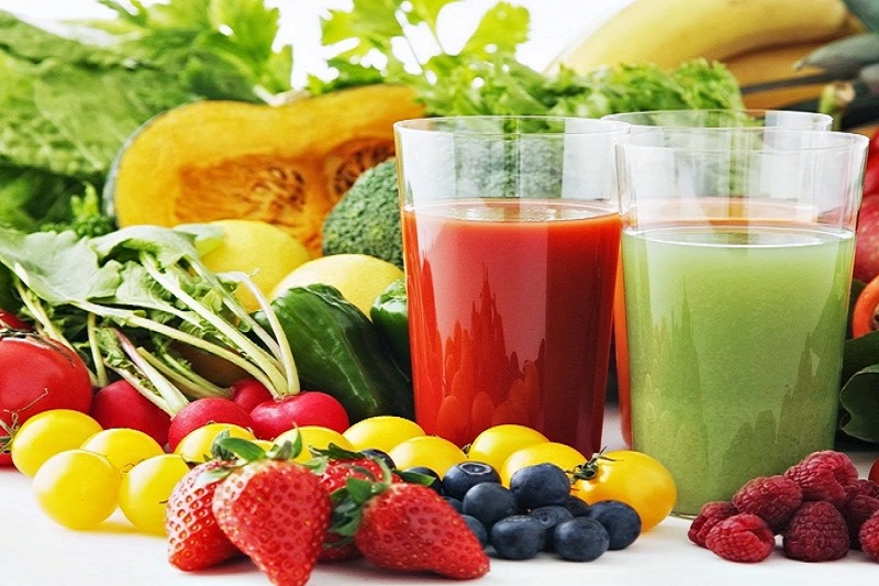 thủy đậu nên ăn gì - nước ép trái cây